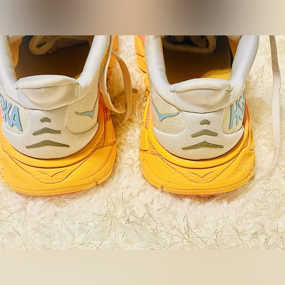Hoka White and Yellow Athletic Shoes - Picture 6 of 17